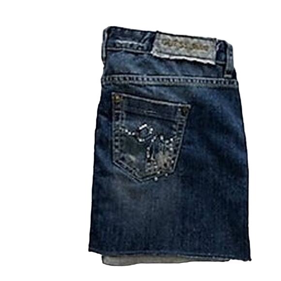 Guess Jeans Size 26 Raw Hem Distressed Jean/Denim Mini Skirt - Picture 3 of 5